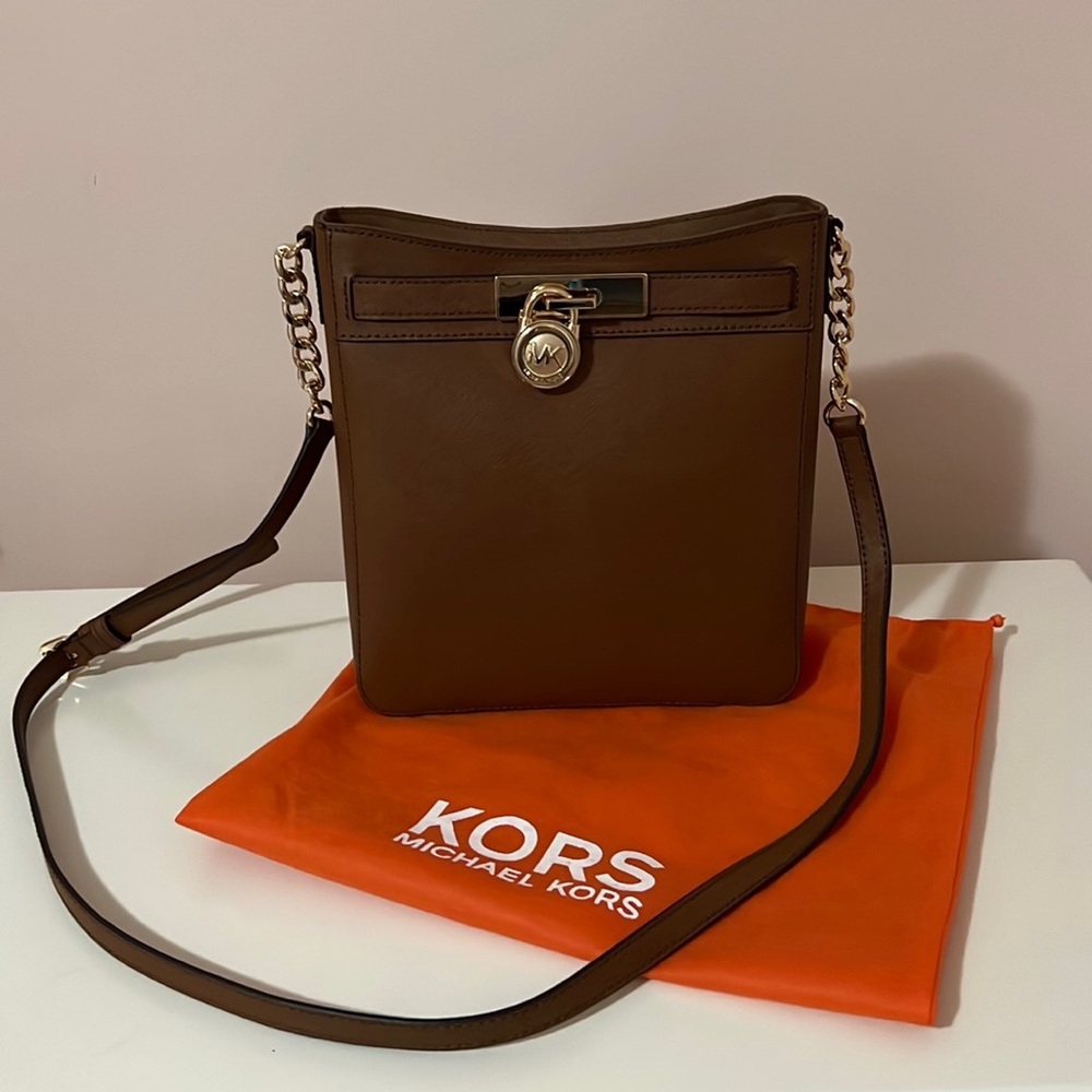 Michael Kors Hamilton Messenger Leather Bag NWT
